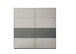 Schwebetürenschrank >MODESTE< (2-teilig) in hellgrau / salbei - 225x215x62cm (BxHxT)