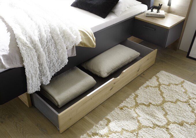 Bettschubkasten >STARLIGHT< in Artisan Eiche - 137,2x19,1x61,5cm (BxHxT)