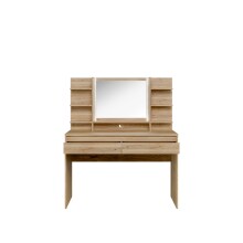 Schminktisch >LISSON< in Mauvella Eiche inkl. Beleuchtung - 120x141x42cm (BxHxT)