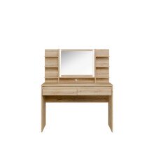 Schminktisch >LISSON< in Mauvella Eiche inkl. Beleuchtung - 120x141x42cm (BxHxT)