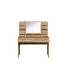 Schminktisch >LISSON< in Mauvella Eiche inkl. Beleuchtung - 120x141x42cm (BxHxT)