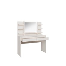 Schminktisch >LISSON< in Sand inkl. Beleuchtung - 120x141x42cm (BxHxT)