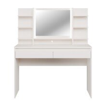 Schminktisch >LISSON< in Sand inkl. Beleuchtung - 120x141x42cm (BxHxT)