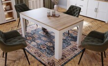 Esstisch >BOHOL< ausziehbar in Riviera Eiche - 160x78,2x90,2cm (BxHxT)