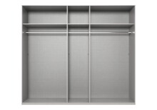 Drehtürenschrank >NADJA< in EICHE DEKOR / SPIEGEL - 225x208x58cm (BxHxT)