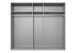 Drehtürenschrank >NADJA< in EICHE DEKOR / SPIEGEL - 225x208x58cm (BxHxT)
