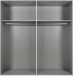 Drehtürenschrank >NADJA< in ARTISAN EICHE DEKOR / SPIEGEL - 180x208x58cm (BxHxT)