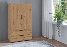 Highboard >NADJA< in ARTISAN EICHE NACHBILDUNG - 81x140x40cm (BxHxT)