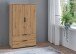 Highboard >NADJA< in ARTISAN EICHE NACHBILDUNG - 81x140x40cm (BxHxT)