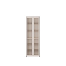 Glasvitrine >ALICE SPRINGS< in Sand - 74,5x214,3x34,9cm (BxHxT)