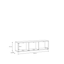 Lowboard >ALICE SPRINGS< in Secret grey - 154,2x41,5x34,9cm (BxHxT)
