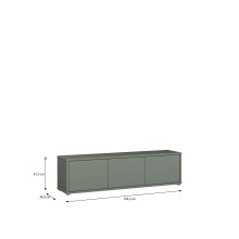 Lowboard >ALICE SPRINGS< in Salbei, Spanplate  - 154,2x41,5x34,9cm (BxHxT)