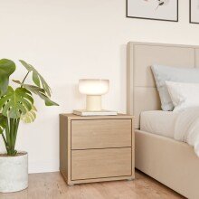 Nachtkommode >ALICE SPRINGS< in Elegancia Eiche Dekor - 49,8x47,9x41,5cm (BxHxT)