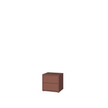 Nachtkommode >ALICE SPRINGS< in Terrakotta - 49,8x47,9x41,5cm (BxHxT)
