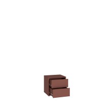 Nachtkommode >ALICE SPRINGS< in Terrakotta - 49,8x47,9x41,5cm (BxHxT)