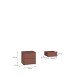 Nachtkommode >ALICE SPRINGS< in Terrakotta - 49,8x47,9x41,5cm (BxHxT)