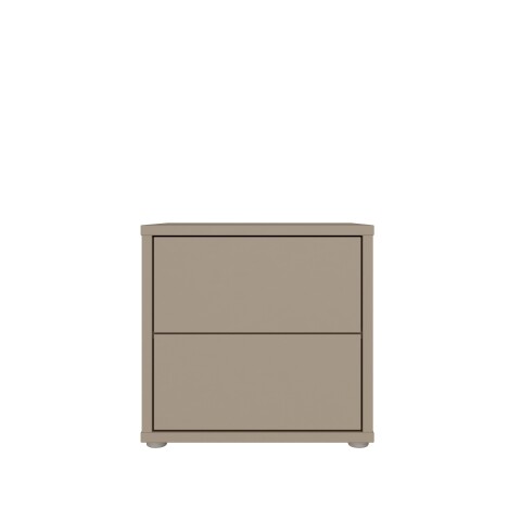 Nachtkommode >ALICE SPRINGS< in Taupe - 49,8x47,9x41,5cm (BxHxT)