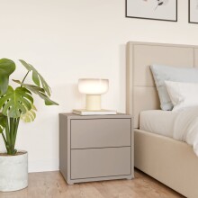Nachtkommode >ALICE SPRINGS< in Taupe - 49,8x47,9x41,5cm (BxHxT)