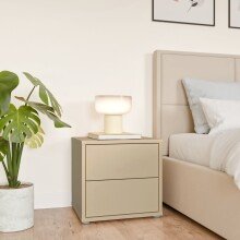 Nachtkommode >ALICE SPRINGS< in Buttergelb - 49,8x47,9x41,5cm (BxHxT)