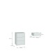 Nachtkommode >ALICE SPRINGS< in Secret grey - 49,8x68,7x41,5cm (BxHxT)