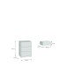 Nachtkommode >ALICE SPRINGS< in Secret grey - 49,8x68,7x41,5cm (BxHxT)