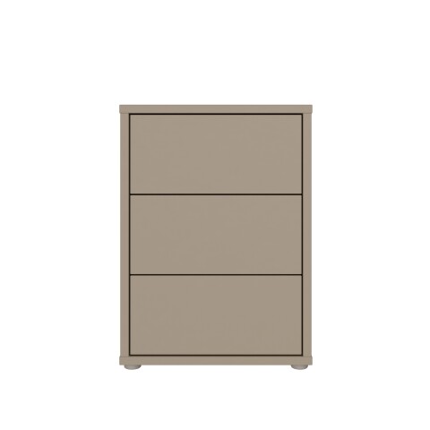 Nachtkommode >ALICE SPRINGS< in Taupe - 49,8x68,7x41,5cm (BxHxT)