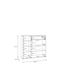 Schuhkommode >ALICE SPRINGS< in Sand - 109,2x99,1x34,9cm (BxHxT)