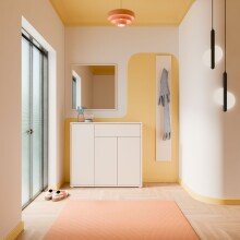 Schuhkommode >ALICE SPRINGS< in Sand - 109,2x99,1x34,9cm (BxHxT)