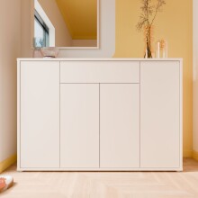 Schuhkommode >ALICE SPRINGS< in Sand - 143,9x99,1x34,9cm (BxHxT)