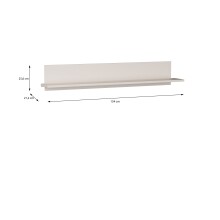 Wandboard >ALICE SPRINGS< in Sand - 154x25,6x21,2cm (BxHxT)