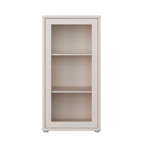 Vitrine >ALICE SPRINGS< in Sand / Glas - 49,8x99,1x34,9cm (BxHxT)