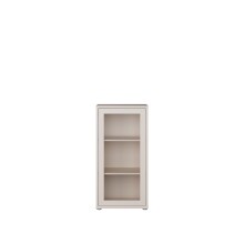 Vitrine >ALICE SPRINGS< in Sand / Glas - 49,8x99,1x34,9cm (BxHxT)