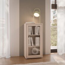 Vitrine >ALICE SPRINGS< in Sand / Glas -...