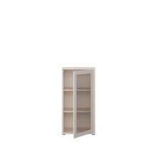 Vitrine >ALICE SPRINGS< in Sand / Glas - 49,8x99,1x34,9cm (BxHxT)