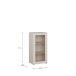 Vitrine >ALICE SPRINGS< in Sand / Glas - 49,8x99,1x34,9cm (BxHxT)
