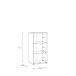 Vitrine >ALICE SPRINGS< in Sand / Glas - 49,8x99,1x34,9cm (BxHxT)