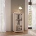 Vitrine >ALICE SPRINGS< in Sand / Glas - 49,8x99,1x34,9cm (BxHxT)