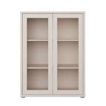 Vitrine >ALICE SPRINGS< in Sand / Glas -...