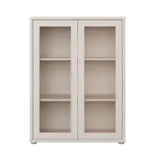 Vitrine >ALICE SPRINGS< in Sand / Glas -...