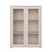 Vitrine >ALICE SPRINGS< in Sand / Glas - 74,5x99,1x34,9cm (BxHxT)