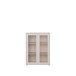 Vitrine >ALICE SPRINGS< in Sand / Glas - 74,5x99,1x34,9cm (BxHxT)