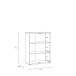 Vitrine >ALICE SPRINGS< in Sand / Glas - 74,5x99,1x34,9cm (BxHxT)