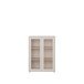 Vitrine >ALICE SPRINGS< in Sand / Glas - 74,5x99,1x34,9cm (BxHxT)