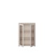 Vitrine >ALICE SPRINGS< in Sand / Glas - 74,5x99,1x34,9cm (BxHxT)