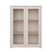 Vitrine >ALICE SPRINGS< in Sand / Glas - 74,5x99,1x34,9cm (BxHxT)