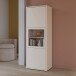 Stauraumvitrine >ALICE SPRINGS< in Sand / Glas - 64,8x179,1x44cm (BxHxT)