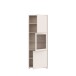 Stauraumvitrine >ALICE SPRINGS< in Sand / Glas - 64,8x179,1x44cm (BxHxT)