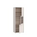 Stauraumvitrine >ALICE SPRINGS< in Sand / Glas - 64,8x179,1x44cm (BxHxT)