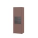 Stauraumvitrine >ALICE SPRINGS< in Terrakotta / Glas - 64,8x179,1x44cm (BxHxT)