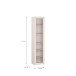 Vitrine >ALICE SPRINGS< in Sand / Glas - 49,8x214,3x34,9cm (BxHxT)